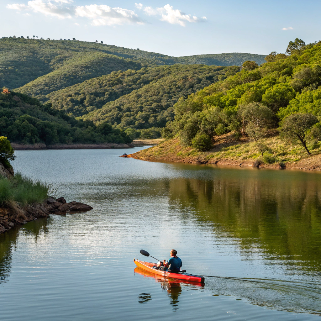 Kajakfahren auf dem Embalse del Río Tercero