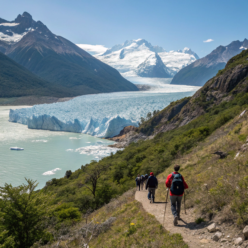 Trekking zum Grey Gletscher