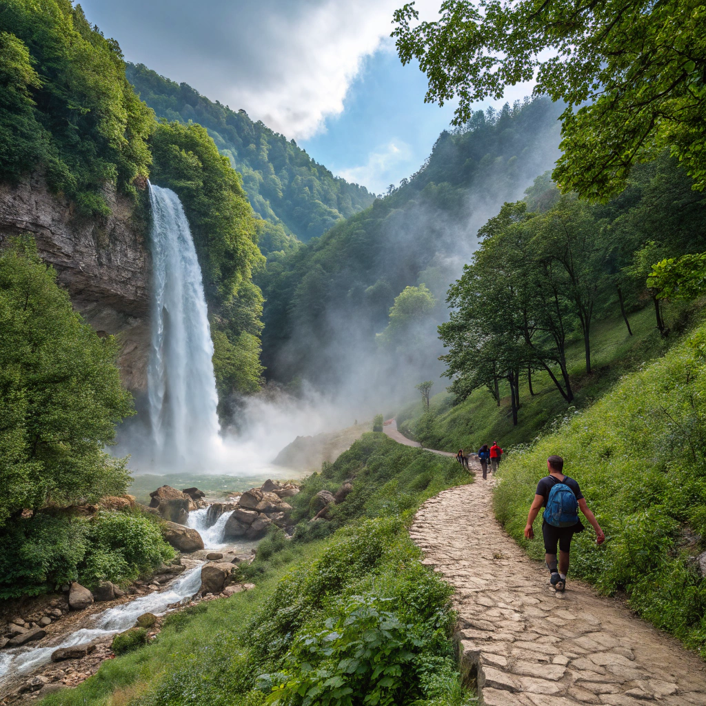 Wanderung zum Wasserfall Misraq