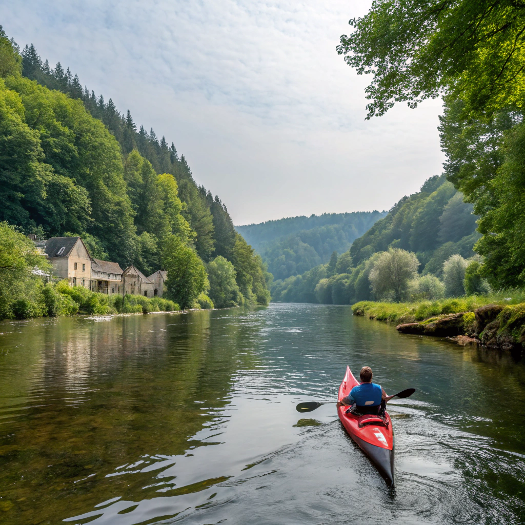 Excursión en kayak por el Ourthe