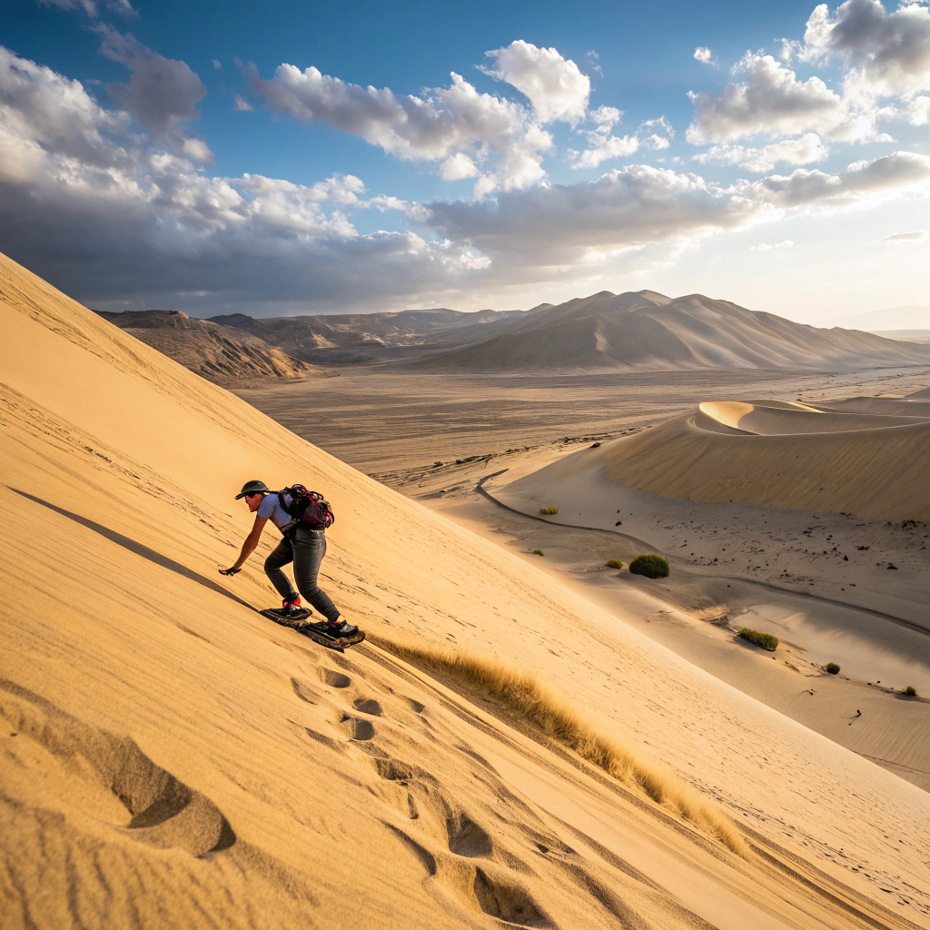 Sandboarding in den Dünen