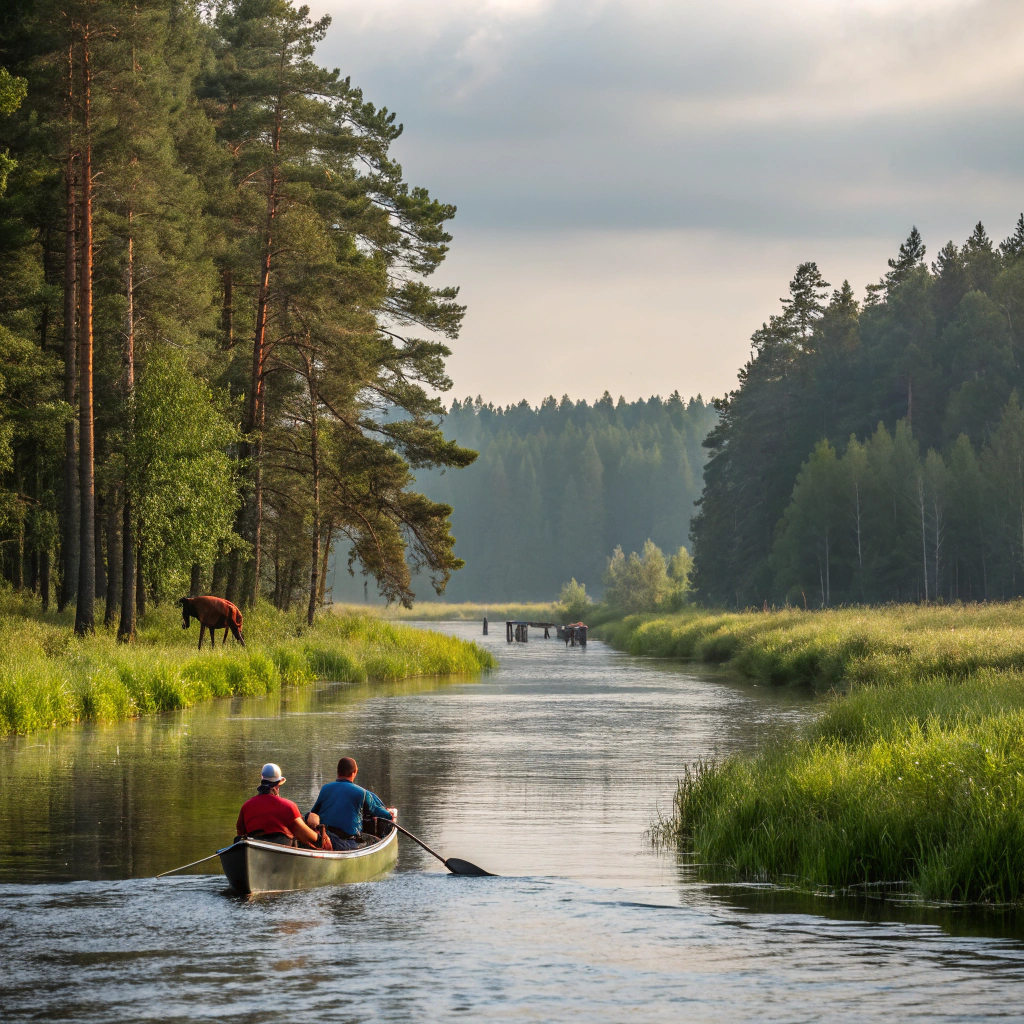 Kanu-Tour auf dem Kunda Fluss