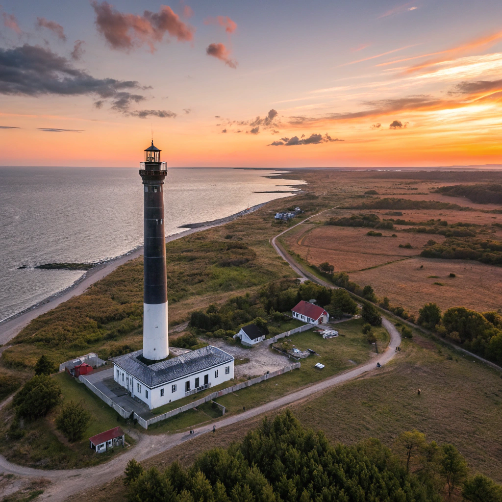 Sonnenuntergang am Leuchtturm Sõrve