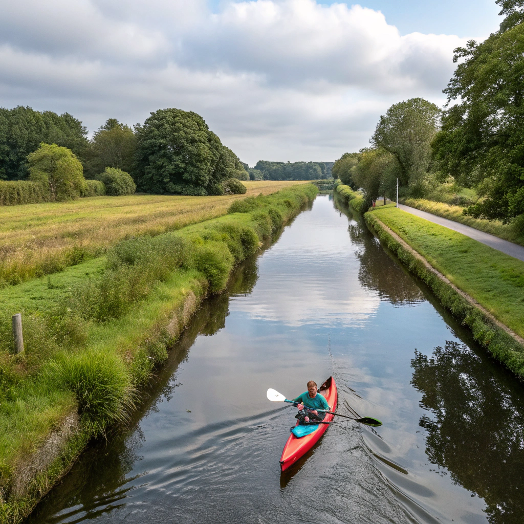 Kajakfahren auf dem Canal de Nantes à Brest