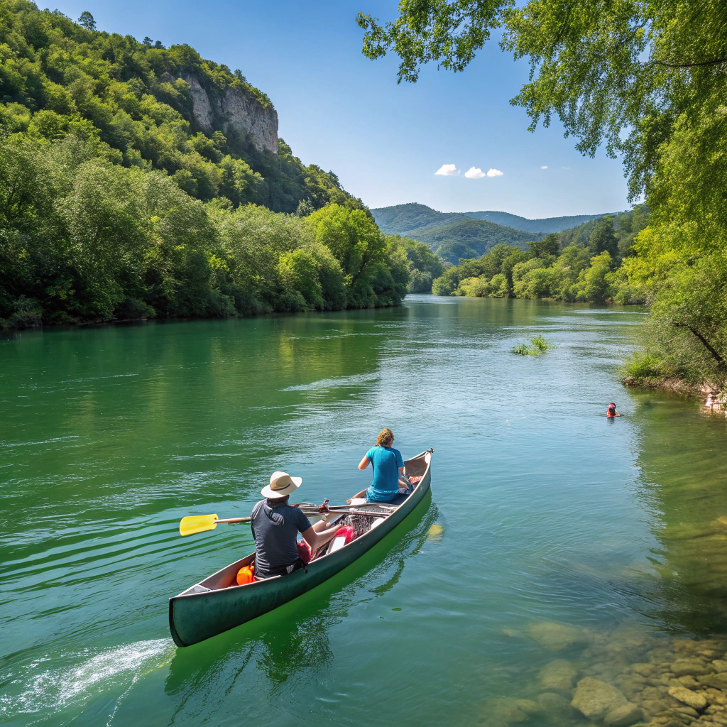 Kanufahrt auf der Dordogne