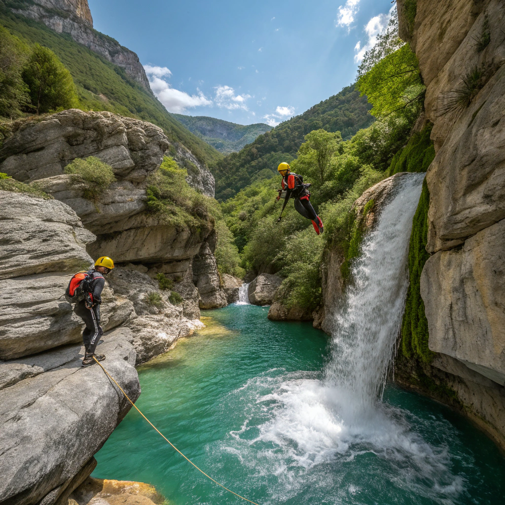 Canyoning dans le canyon de la Richiusa
