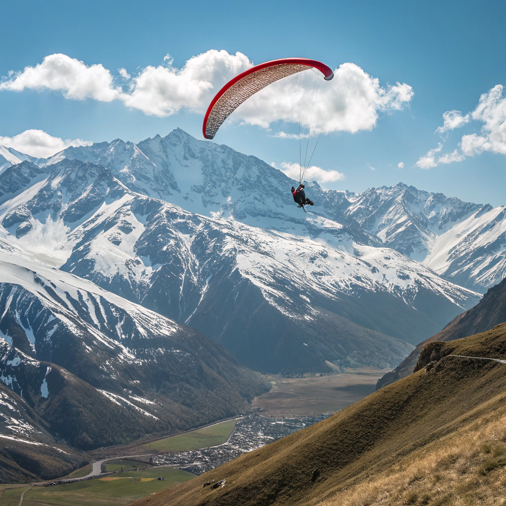 Paragliding über Gudauri