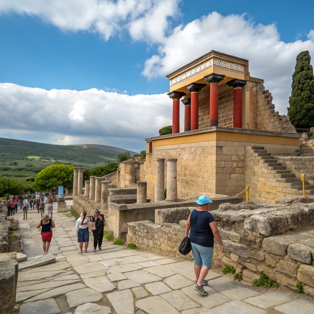 Bezoek aan het paleis van Knossos