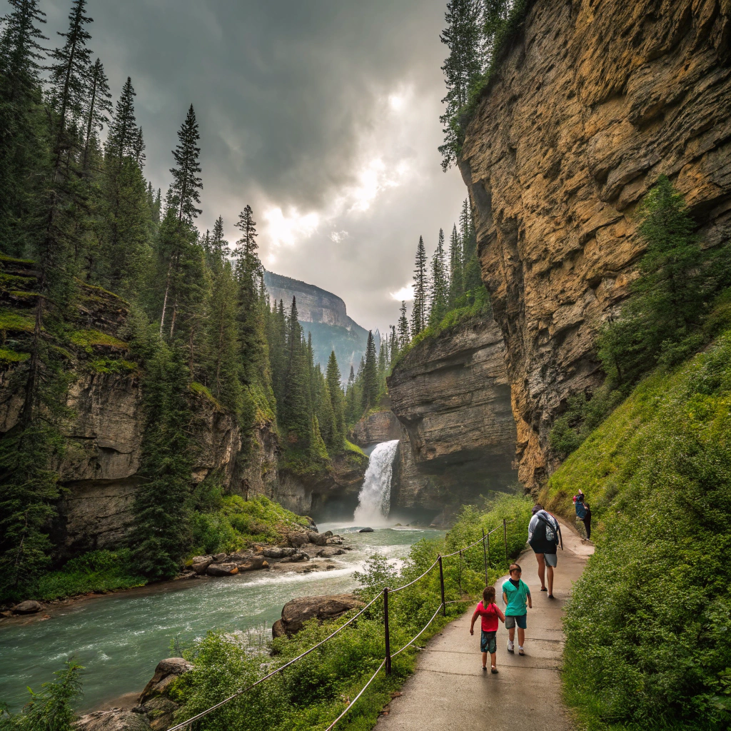 Wanderung zum Johnston Canyon