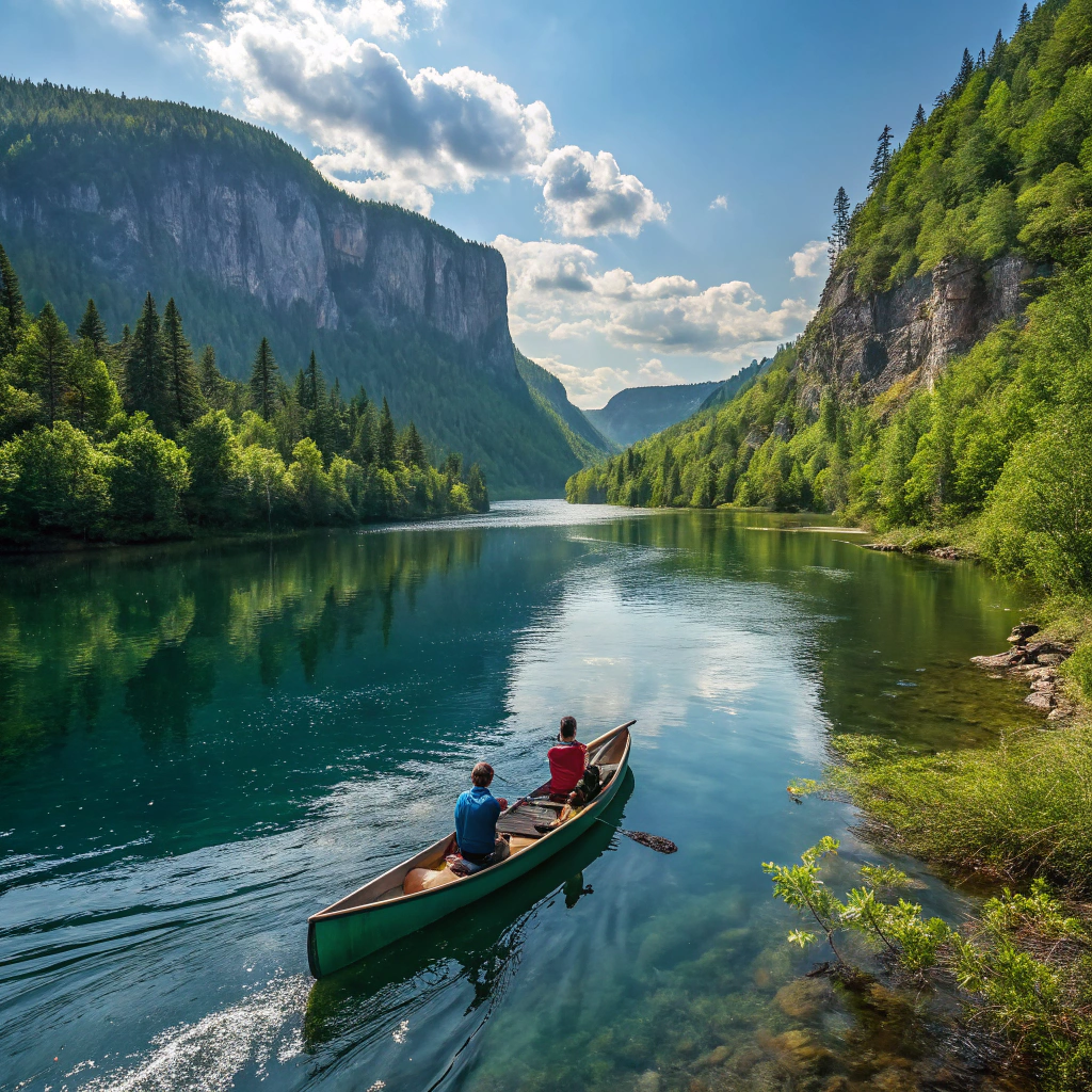 Kanu-Tour auf dem Jacques-Cartier-Fluss