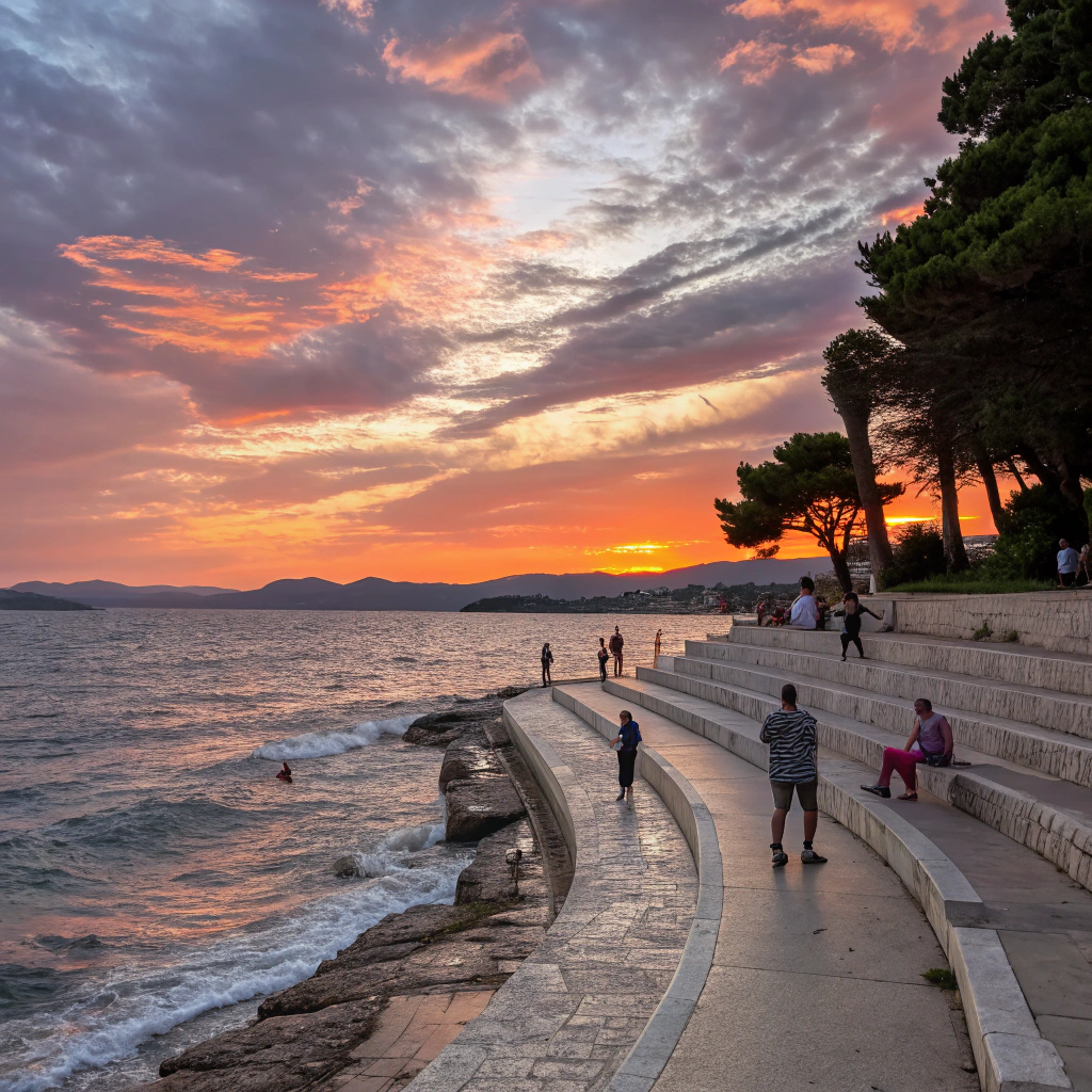 Sonnenuntergang in Zadar erleben