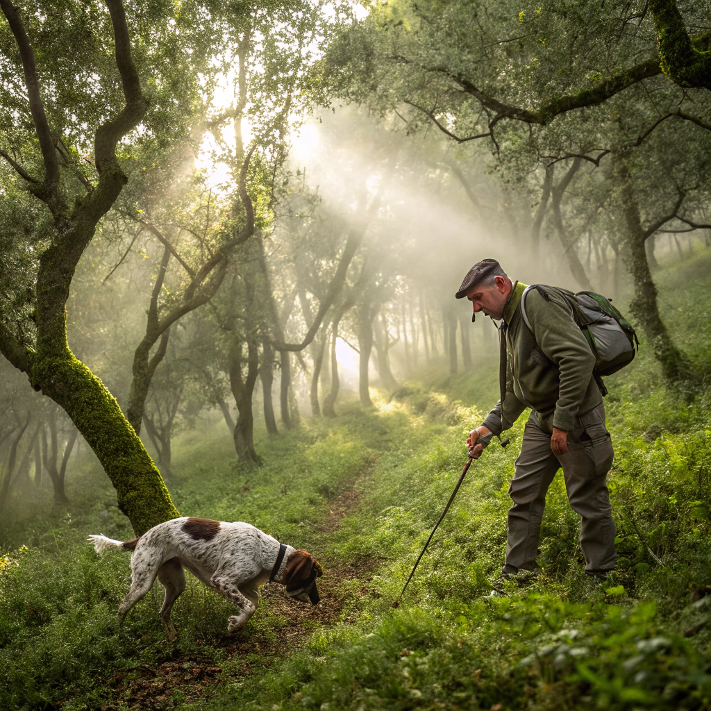 Caccia al tartufo nella foresta di Montona