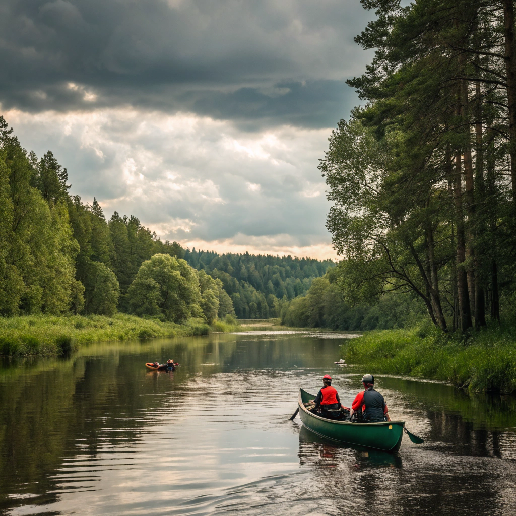 Kanufahrt auf der Gauja 🛶