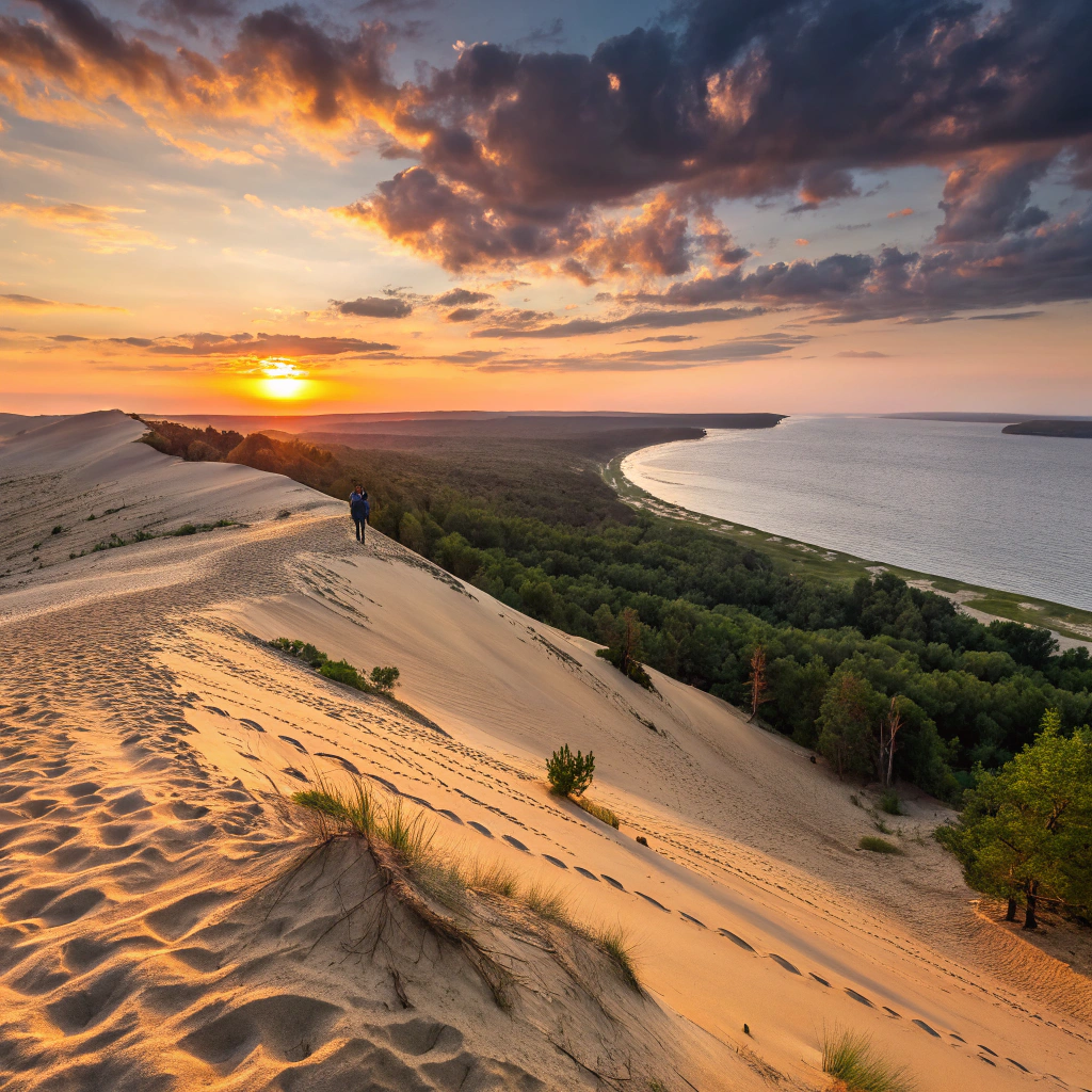 Sonnenuntergang auf der Parnidis Düne