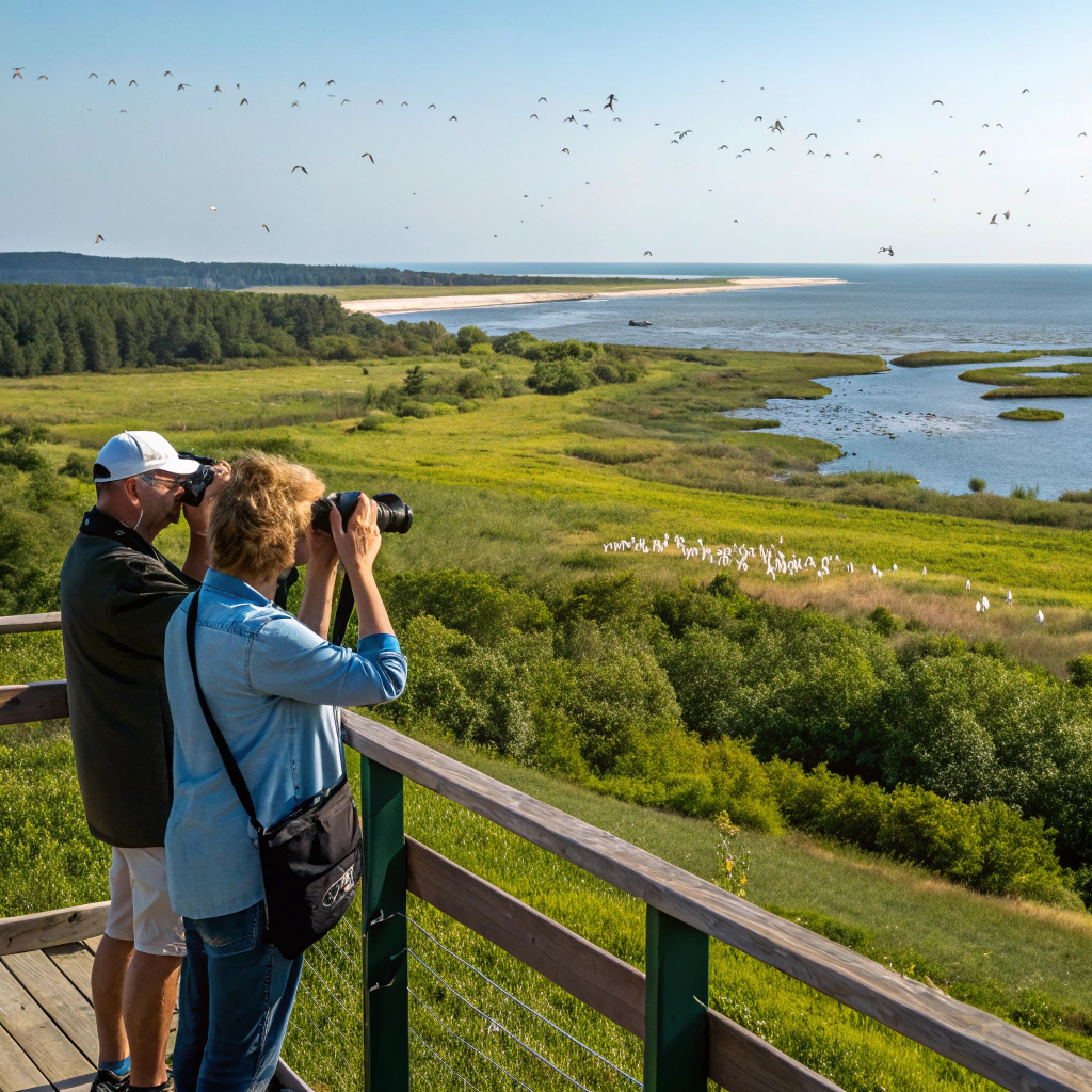 Vogelbeobachtung am Ventės Ragas