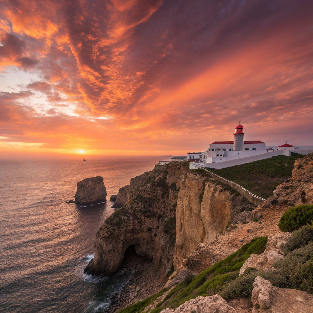 Sonnenuntergang am Cabo de São Vicente