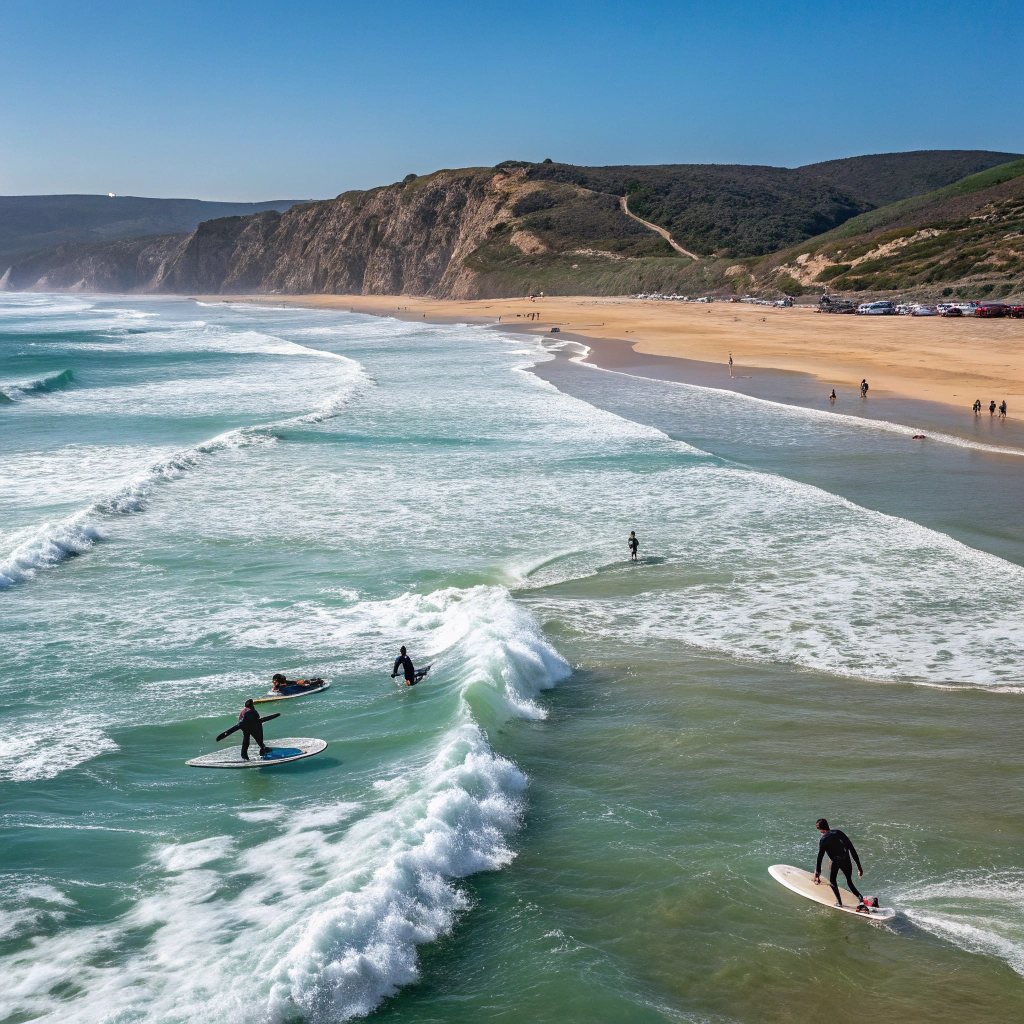 Surfen am Guincho-Strand