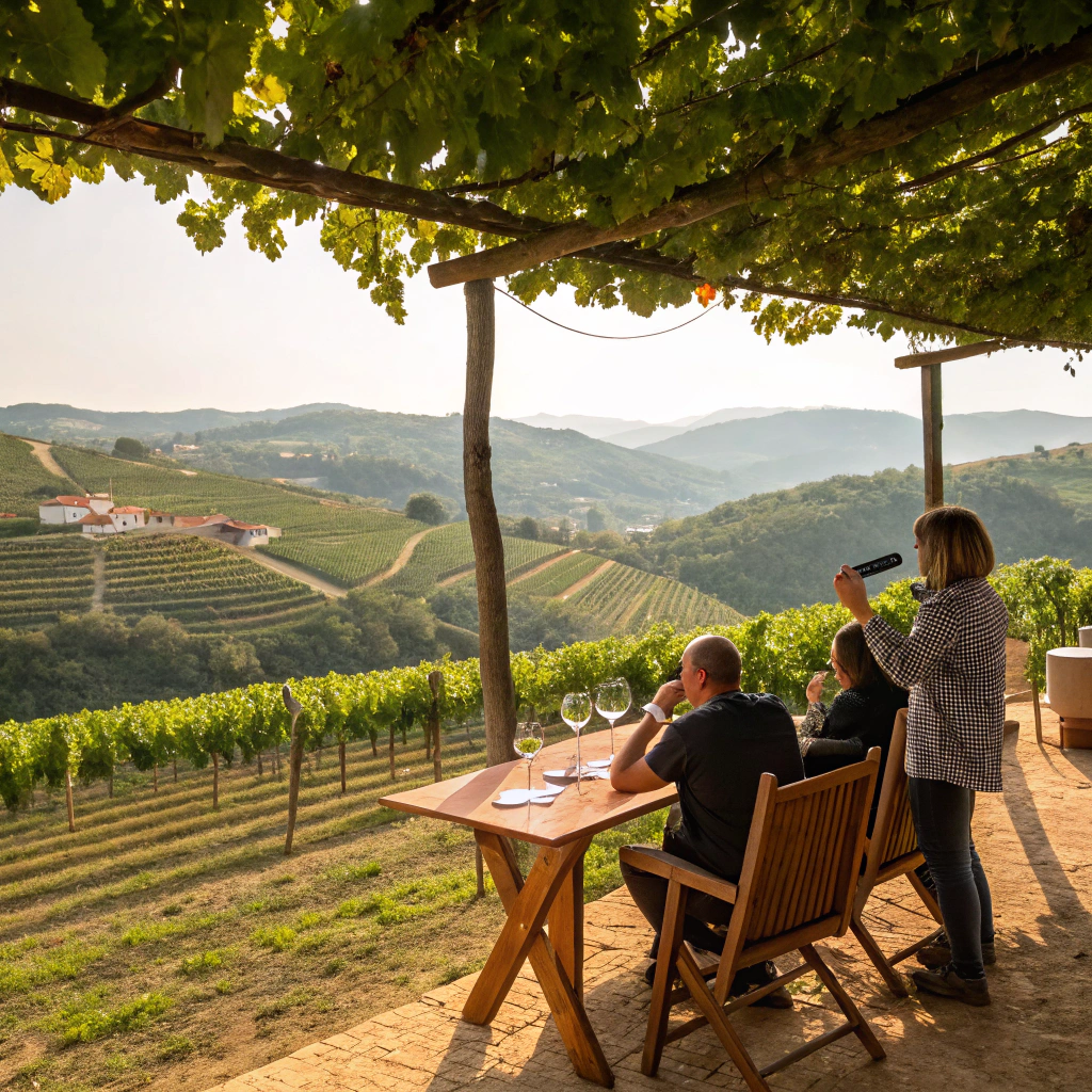Weinprobe in einer Vinho Verde Quinta