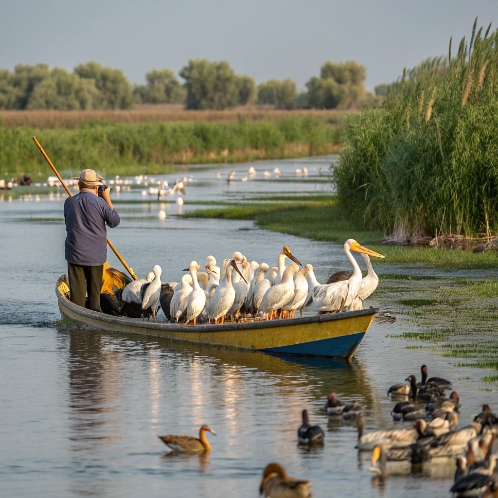 Vogelbeobachtung im Donaudelta