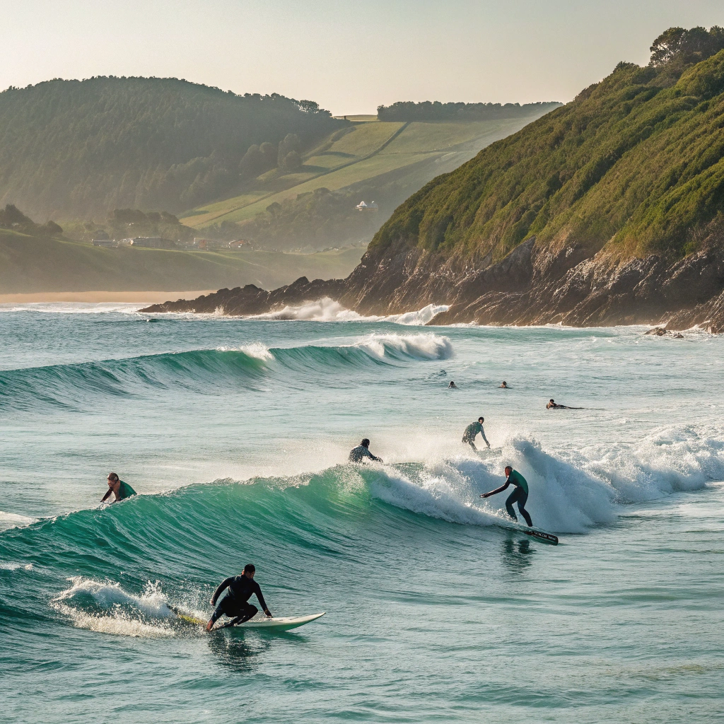 Surfen in der Ría de Vigo