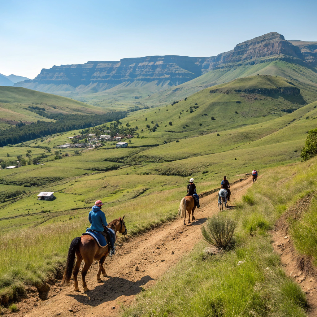 Pferdetrekking in Lesotho