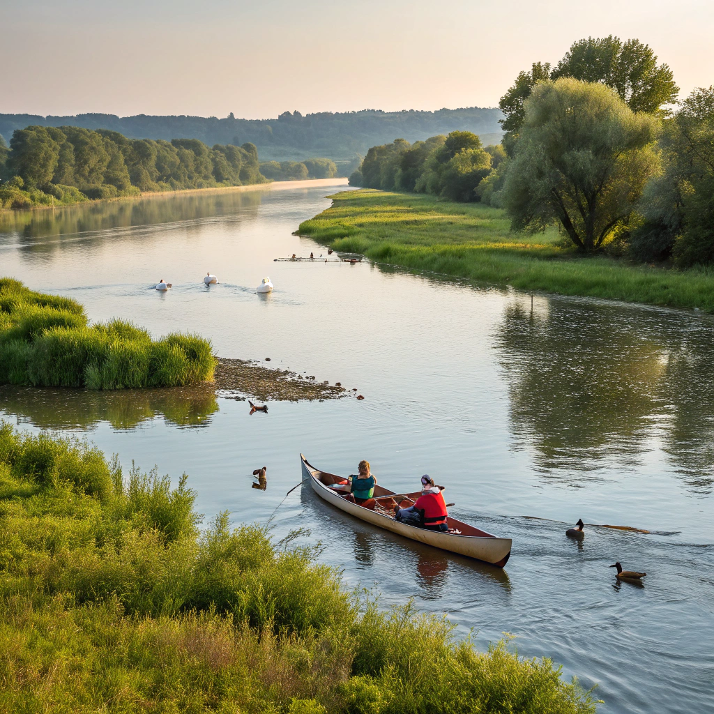 Kanutour auf der Elbe
