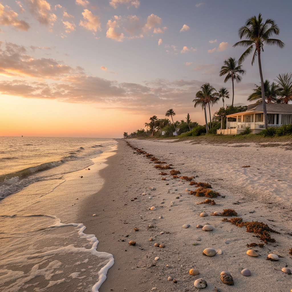 Sonnenaufgang am Strand von Sanibel Island