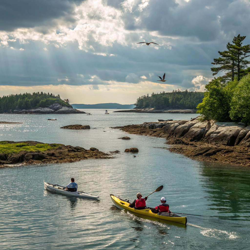 Tour de kayak dans la baie de Casco