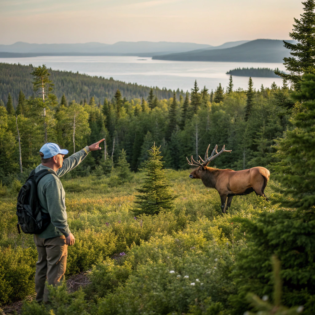 Safari aux élans dans la région du lac Moosehead