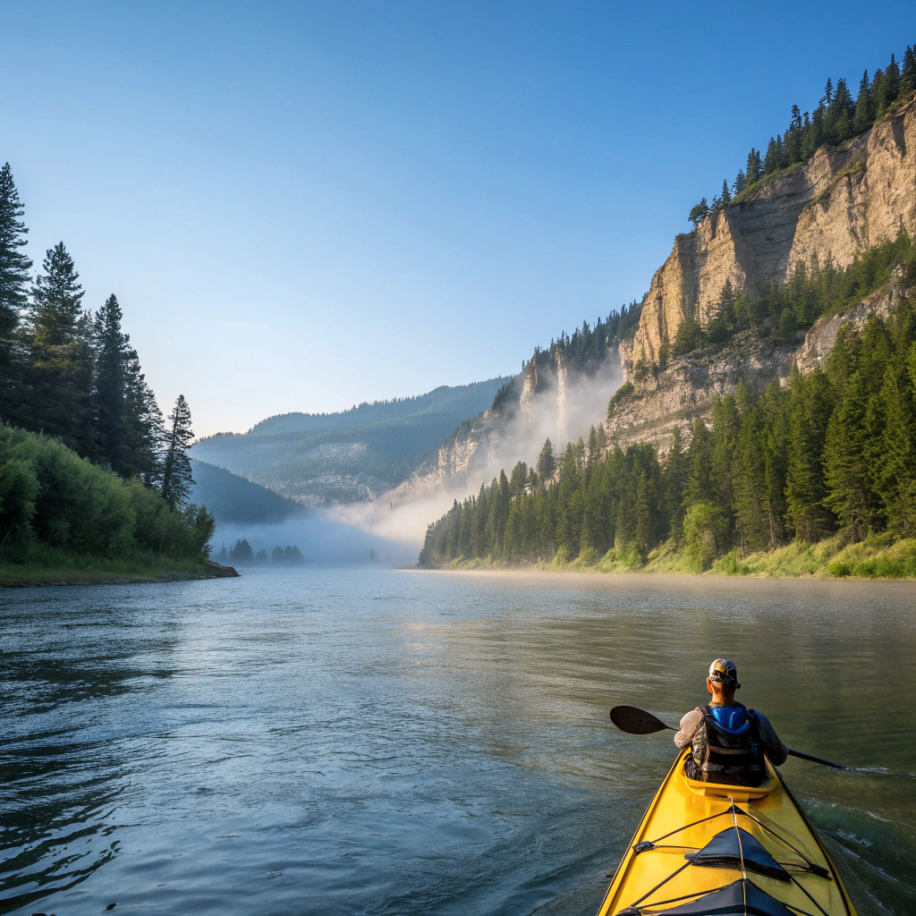 Kajakfahren auf dem Missouri River