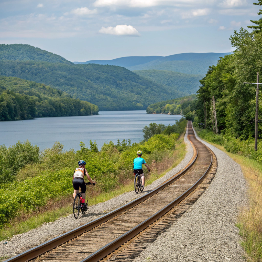 Fahrradtour auf dem Island Line Rail Trail