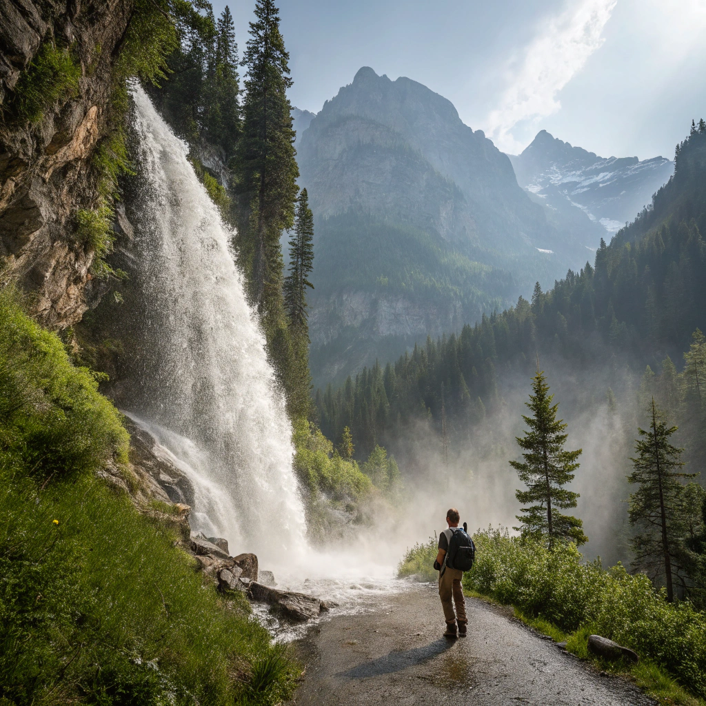 Wanderung zum Hidden Falls (Grand Teton)