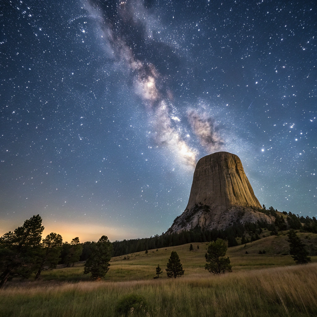 Sternenbeobachtung im Devils Tower
