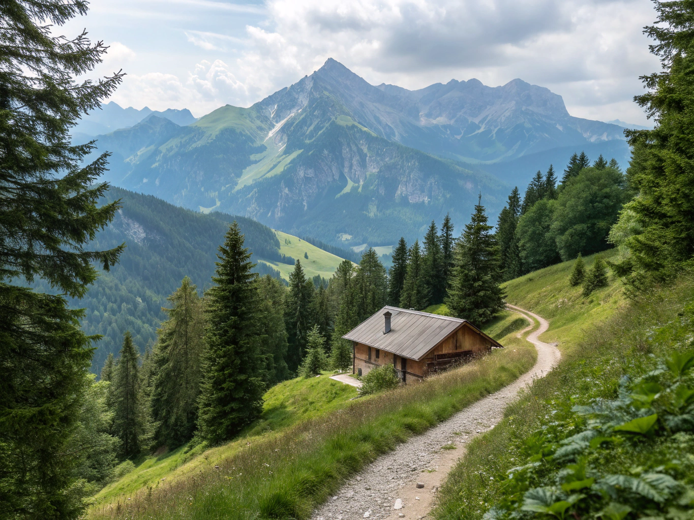 Hiking to the Schwarzenberghütte