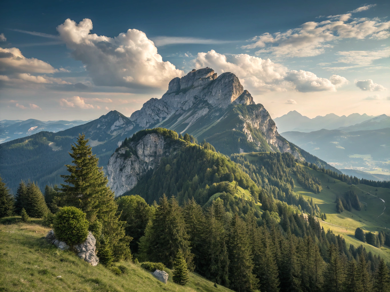 Enjoying the Alpine Panorama