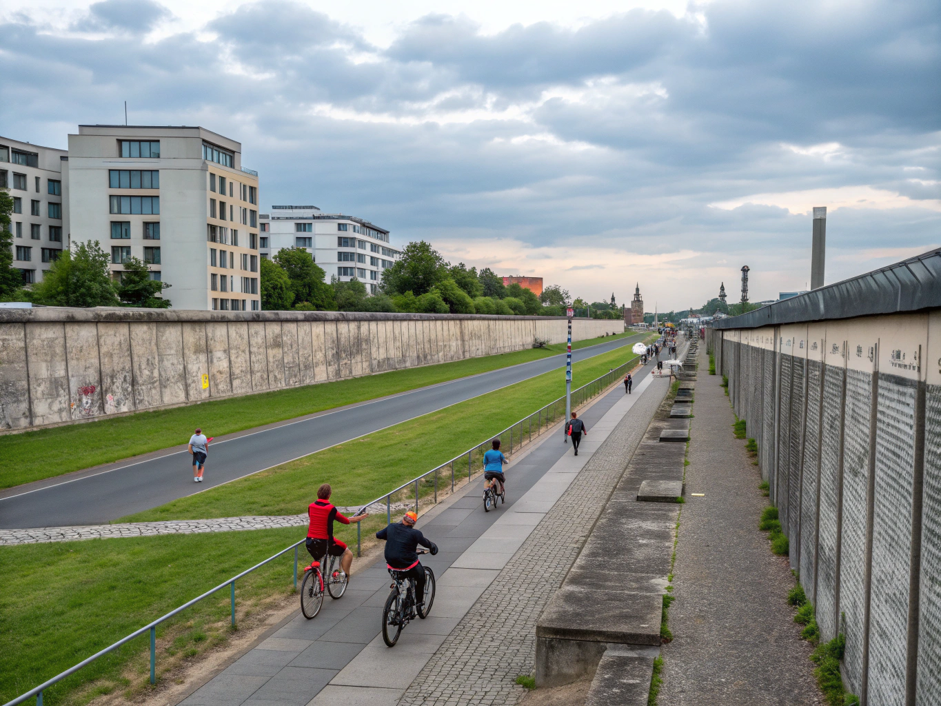 Cycling along the Berlin Wall