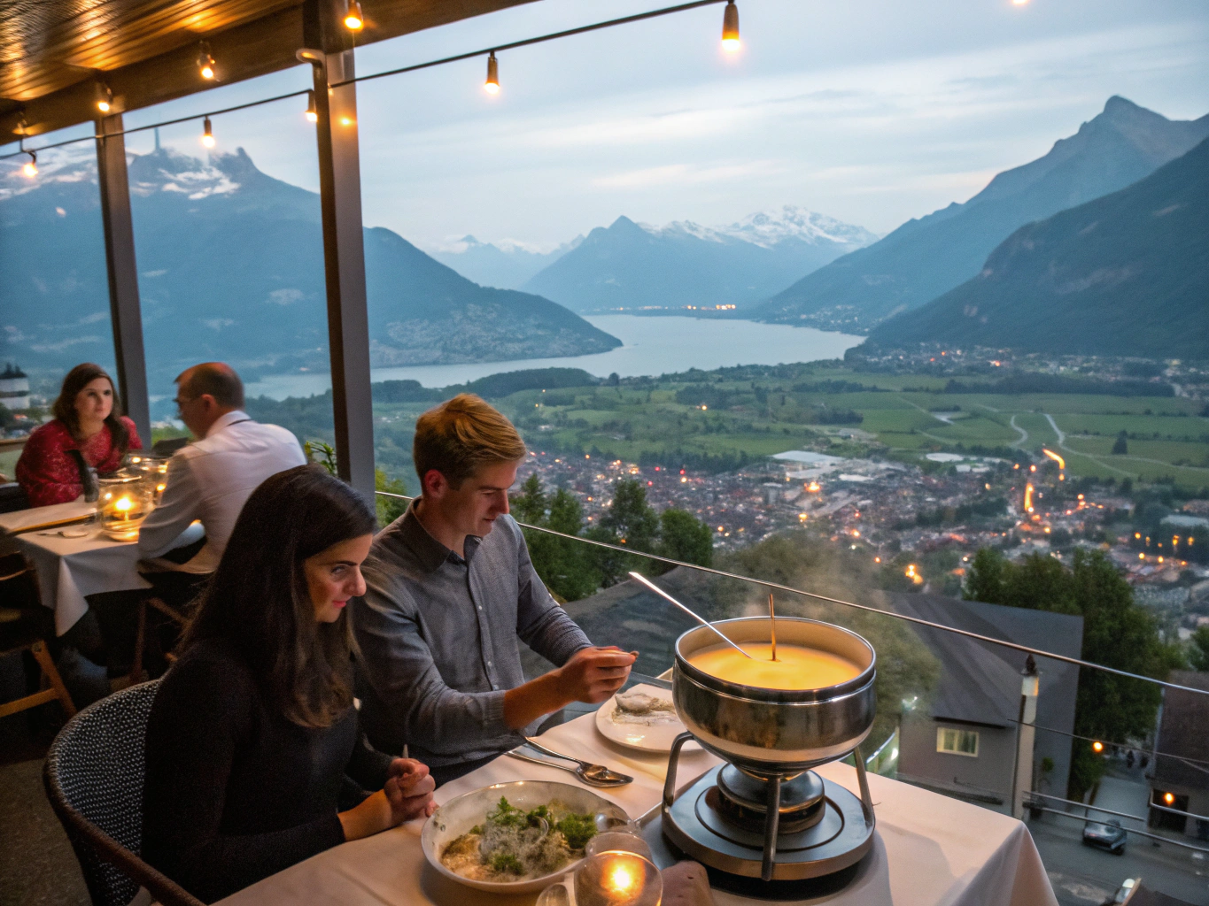 Cheese Fondue Fun on Harder Kulm