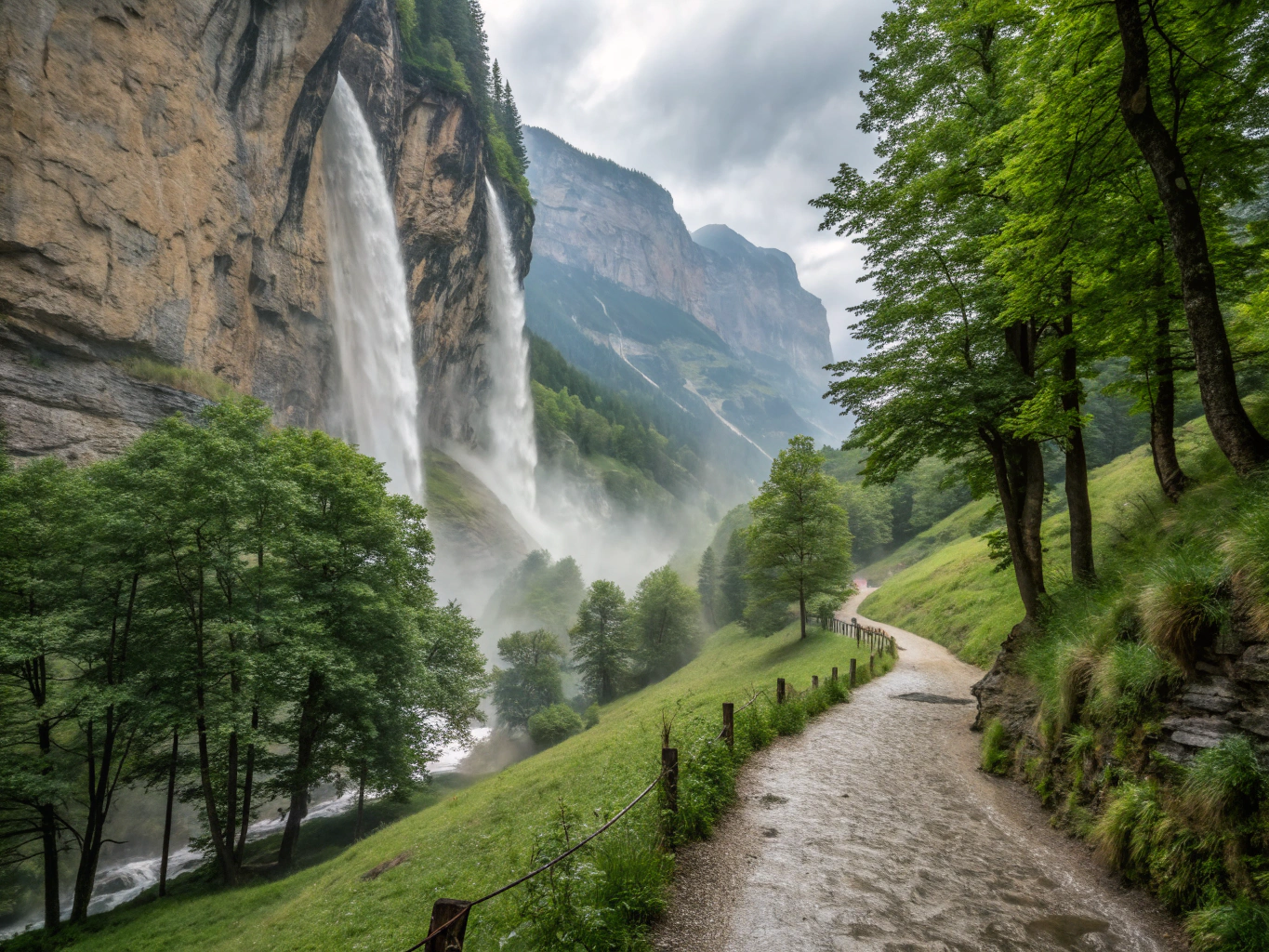 Hiking in the Lauterbrunnen Valley