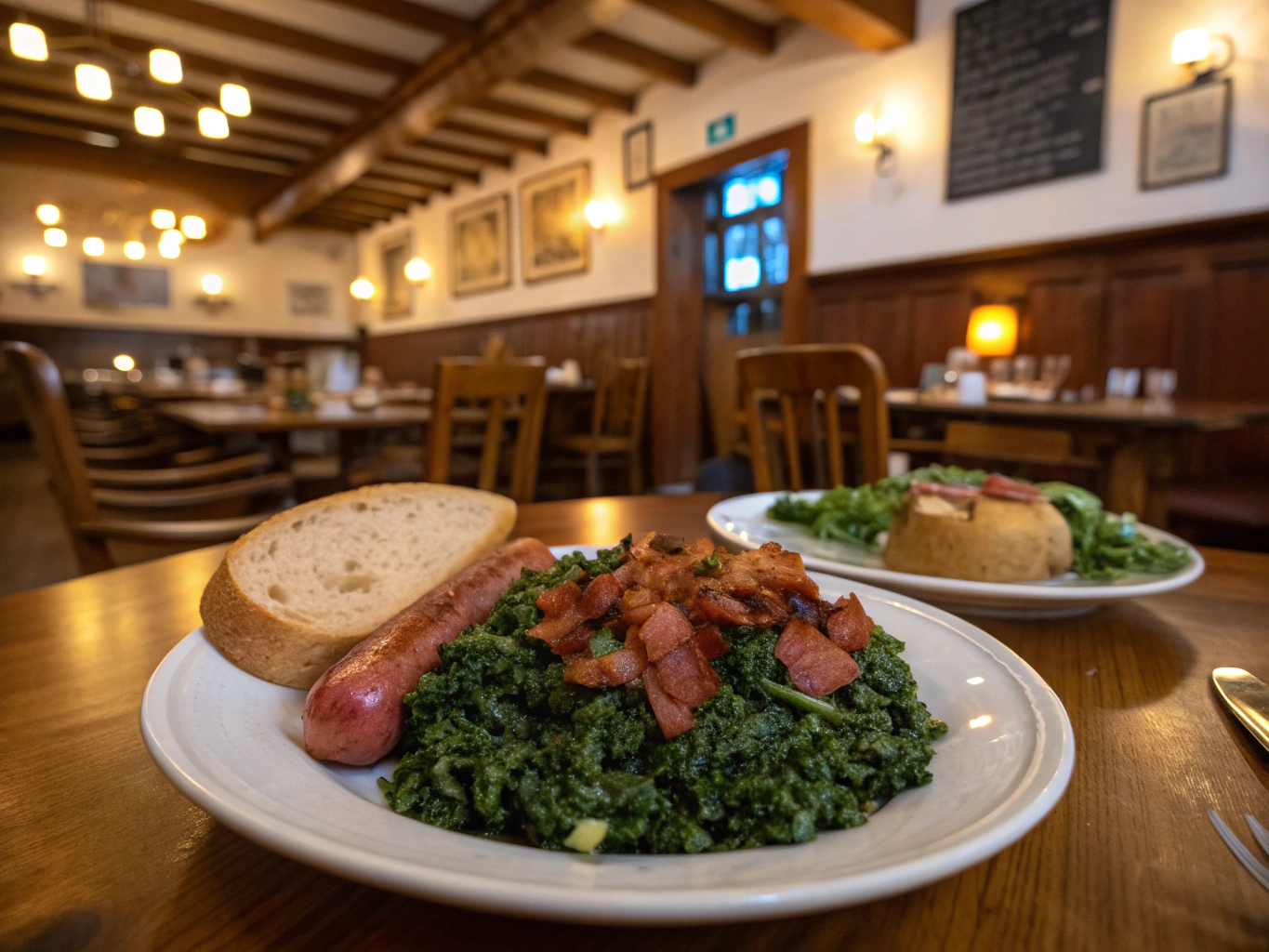 Kale and Pinkel Sausage
