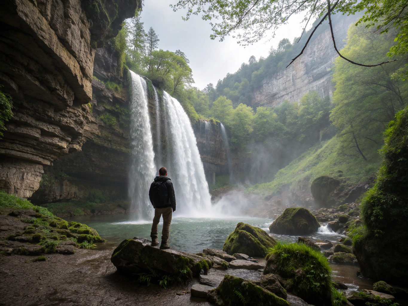 Hiking through the Gorges de l'Hérisson