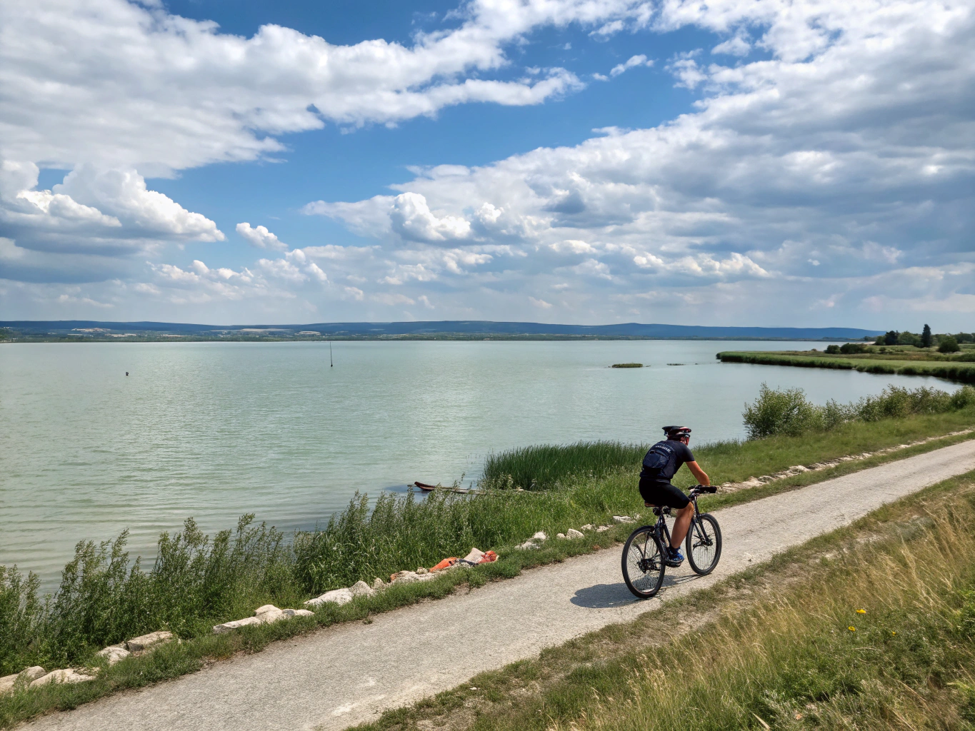 Cycling by the Lake