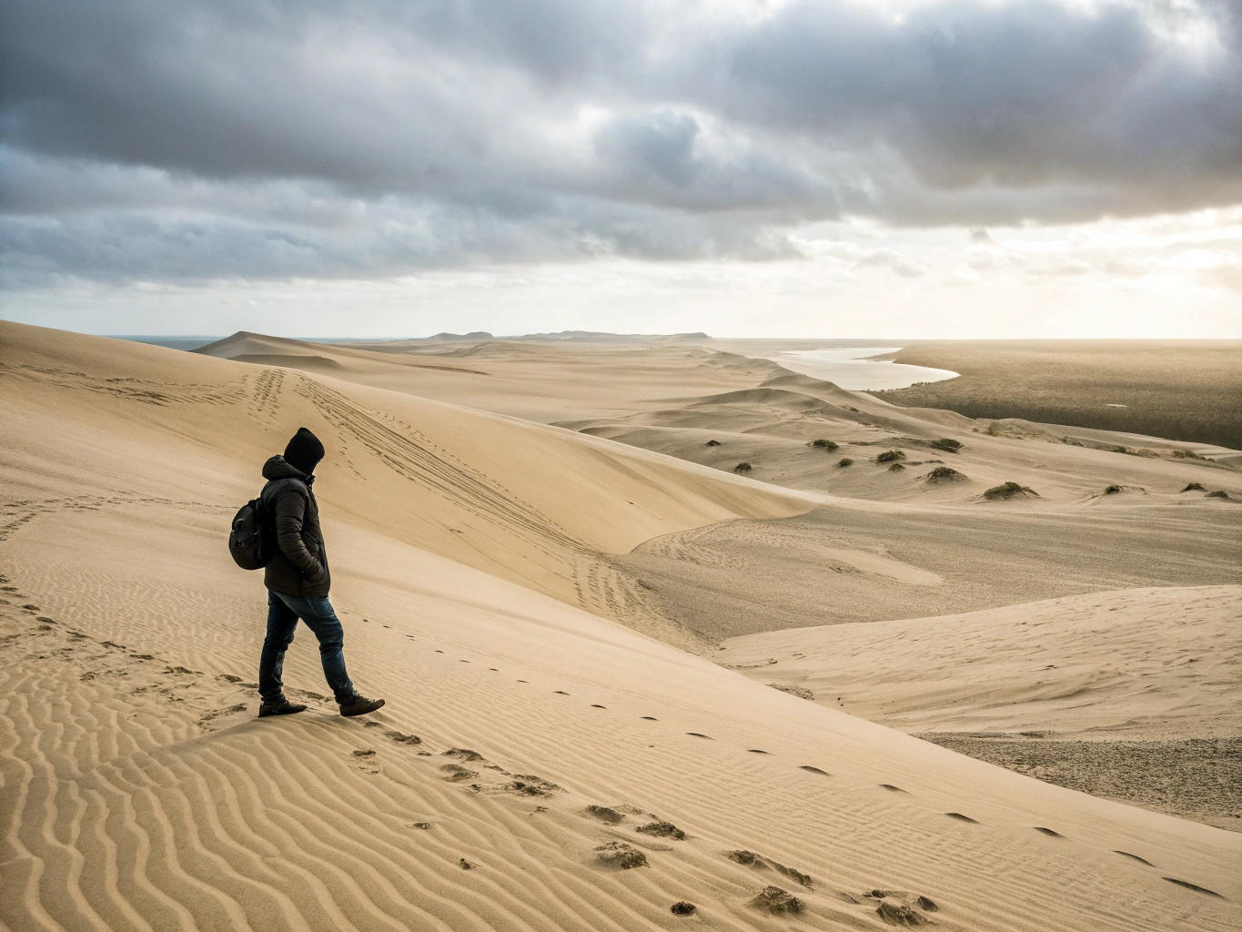 Hiking in the Dunes of Råbjerg Mile