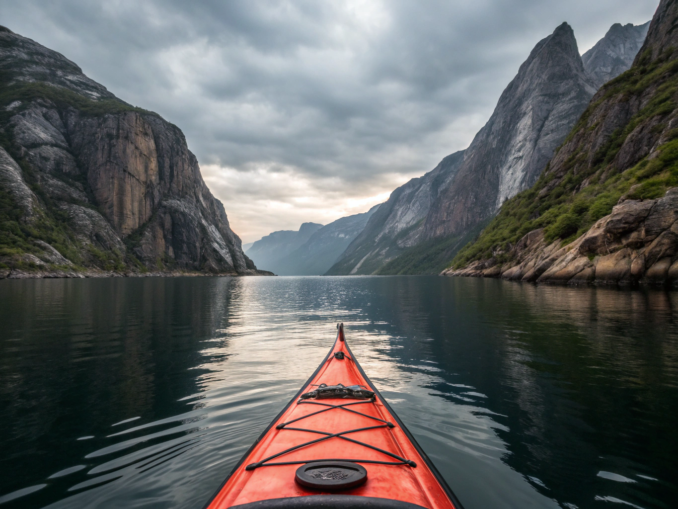 Kayaking in Trollfjord