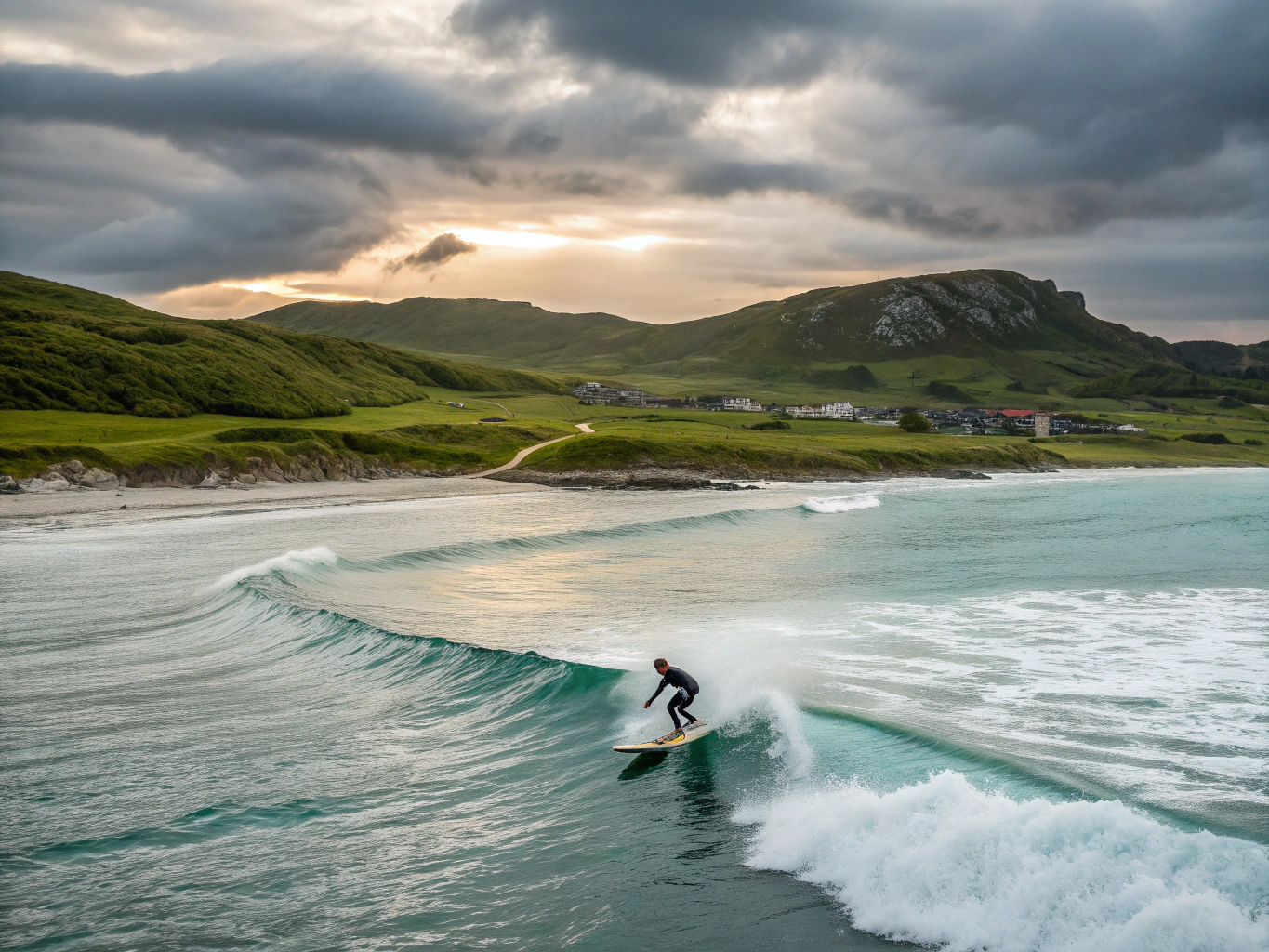 Surfing at Jæren