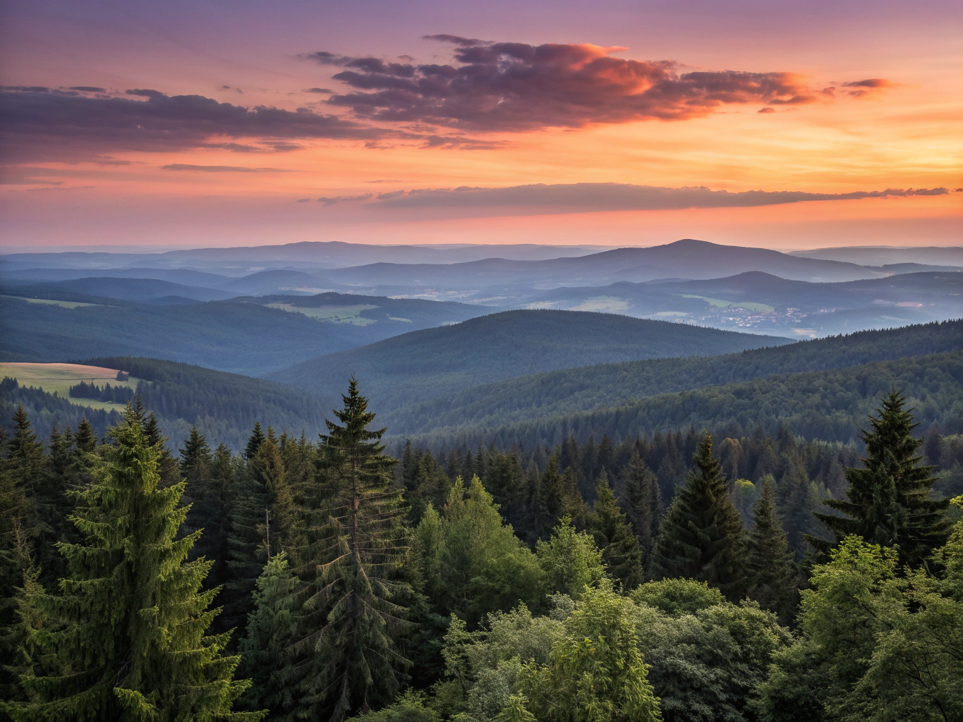 Panoramic View from the Kickelhahn