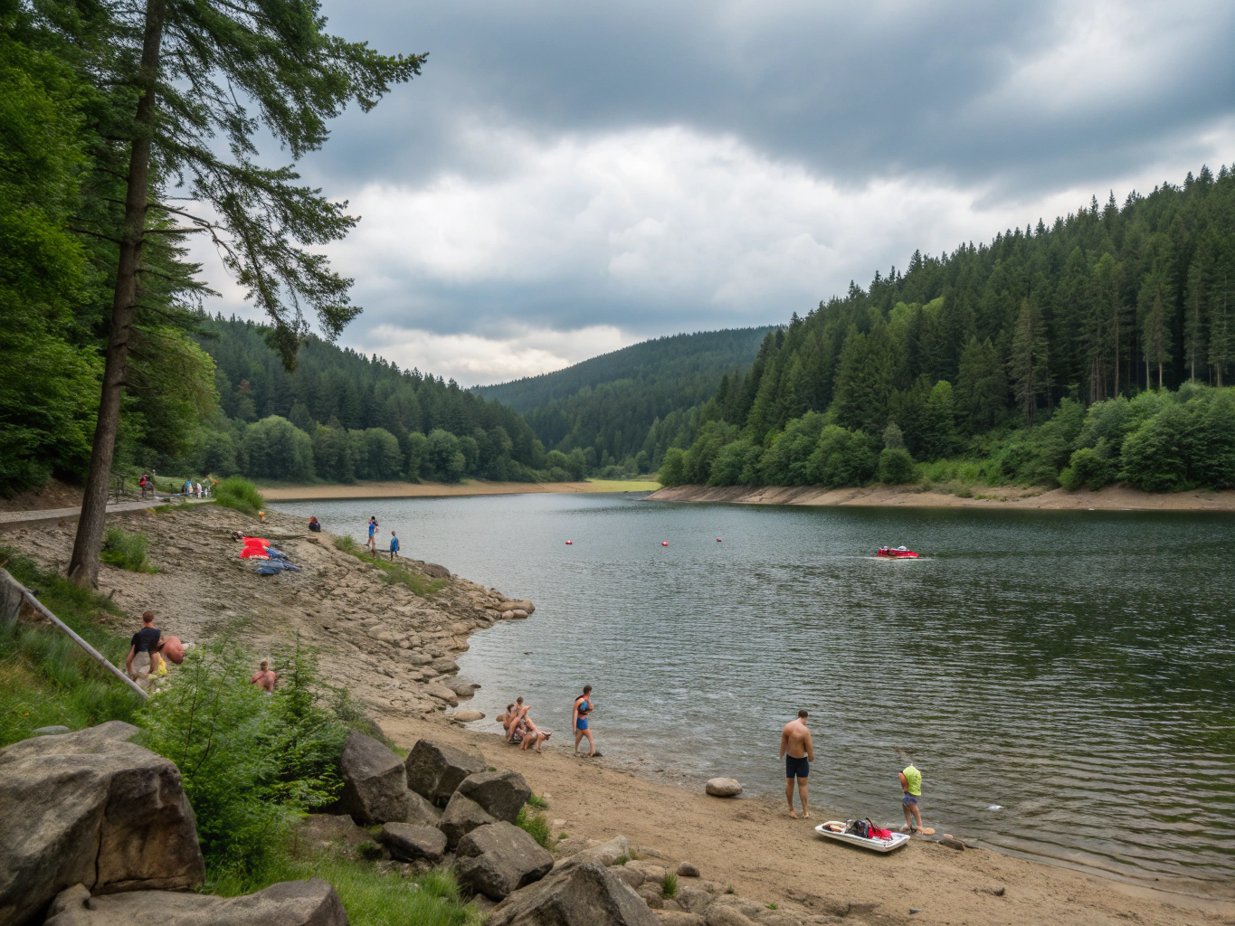 Relaxation at the Ebertswiese Mountain Lake