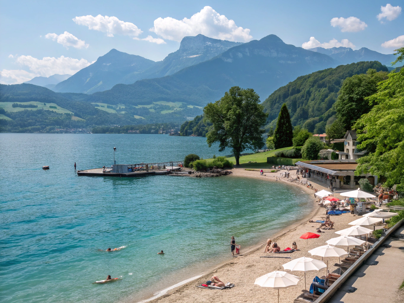 Swimming at Lido Lucerne