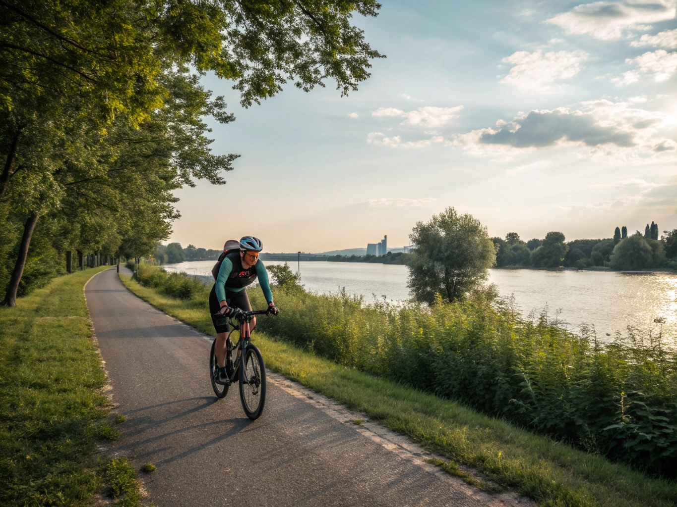 Cycling on the Danube Island
